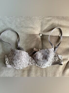 Vintage Calvin Klein Bra Nude Animal Print 36a Lightly Lined